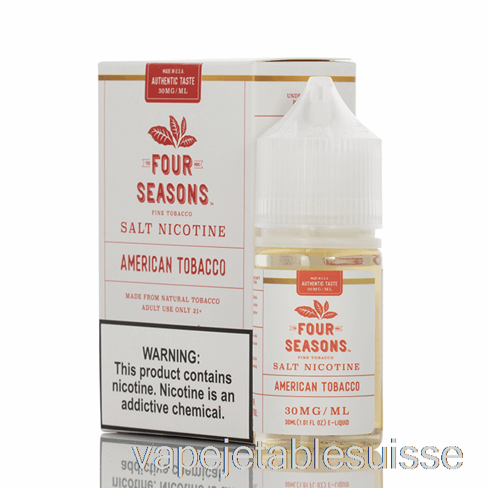 Vape Suisse Sel De Tabac Américain - Quatre Saisons - 30ml 50mg
